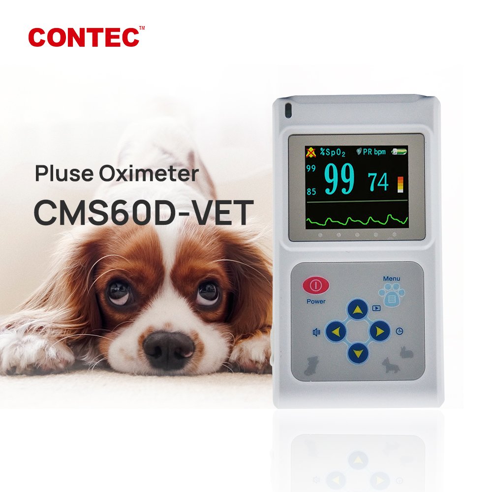Veterinary Color Display CMS60D-VET Pulse Oximeter Spo2 Probe PR VET ...