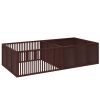 Puppy Whelping Box with Removable Doors Indoor Playpen Supplies Essentials 81x39 Coffee