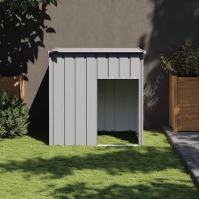 Dog House Light Grey Galvanized Steel 43.3x40.6x42.9 in Durable