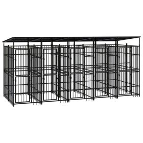 Dog Kennel Black Powder-coated steel Large Dog Kennel
