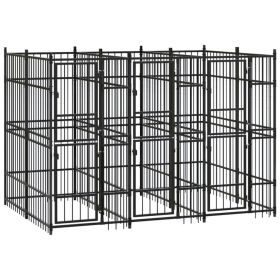 Dog Kennel Black Powder-coated Steel Durable Dog Kennel