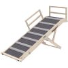 Dog Ramp, Folding Pet Ramp, 4 Adjustable Height from 15" to 19", Dog Step with Side Rails for Small to Large Pets