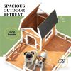 Outdoor wooden dog house, luxurious dog house, stable structure, Orange