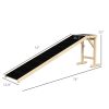 Dog Ramp Pet Ramp for Bed, Non-Slip Carpet, Top Platform, 74" x 16" x 25", Natural