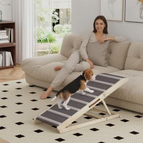 Dog Ramp for Couch (Option: Natural wood finish-1410x570x110 mm)