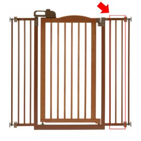 Tall One-Touch Gate II (Option: Extension in Brown)