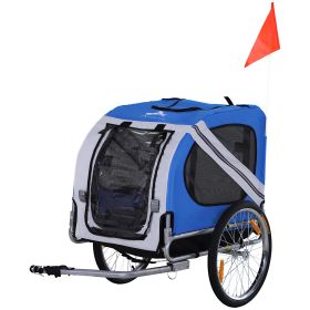 Dog Bike Trailer, Pet Wagon Bicycle Trailer with Easy Folding Cart Frame, 20" Large Rubber Wheels, 3 Entrances, Mesh Screen, Pet Bike Trailer for (Option: White-850x210x620 mm)